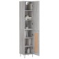 vidaXL Aparador alto madera contrachapada gris Sonoma 34,5x34x180 cm vidaXL Aparador alto madera contrachapada gris Sonoma 34,5x34x180 cm