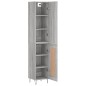 vidaXL Aparador alto madera contrachapada gris Sonoma 34,5x34x180 cm vidaXL Aparador alto madera contrachapada gris Sonoma 34,5x34x180 cm