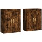 vidaXL Armarios de pared 2 uds madera de ingeniería roble ahumado vidaXL Armarios de pared 2 uds madera de ingeniería roble ahumado