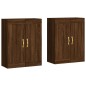 vidaXL Armarios de pared 2 uds madera de ingeniería marrón roble vidaXL Armarios de pared 2 uds madera de ingeniería marrón roble