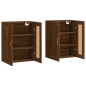 vidaXL Armarios de pared 2 uds madera de ingeniería marrón roble vidaXL Armarios de pared 2 uds madera de ingeniería marrón roble