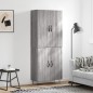 vidaXL Aparador alto madera contrachapada gris sonoma 69,5x34x180 cm vidaXL Aparador alto madera contrachapada gris sonoma 69,5x34x180 cm