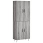vidaXL Aparador alto madera contrachapada gris sonoma 69,5x34x180 cm vidaXL Aparador alto madera contrachapada gris sonoma 69,5x34x180 cm