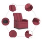 vidaXL Sillón reclinable de tela rojo tinto vidaXL Sillón reclinable de tela rojo tinto