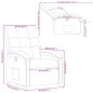 vidaXL Sillón reclinable de tela rojo tinto vidaXL Sillón reclinable de tela rojo tinto