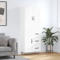 vidaXL Aparador alto madera contrachapada blanco 69,5x34x180 cm vidaXL Aparador alto madera contrachapada blanco 69,5x34x180 cm