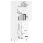 vidaXL Aparador alto madera contrachapada blanco 69,5x34x180 cm vidaXL Aparador alto madera contrachapada blanco 69,5x34x180 cm