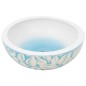 vidaXL Lavabo sobre encimera redondo cerámica blanco y azul Φ41x14 cm vidaXL Lavabo sobre encimera redondo cerámica blanco y azul Φ41x14 cm