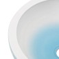 vidaXL Lavabo sobre encimera redondo cerámica blanco y azul Φ41x14 cm vidaXL Lavabo sobre encimera redondo cerámica blanco y azul Φ41x14 cm