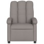 vidaXL Sillón de masaje reclinable de tela gris taupé