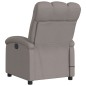 vidaXL Sillón de masaje reclinable de tela gris taupé