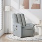 vidaXL Sillón reclinable de masaje de tela gris claro