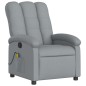 vidaXL Sillón reclinable de masaje de tela gris claro