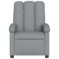 vidaXL Sillón reclinable de masaje de tela gris claro