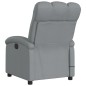 vidaXL Sillón reclinable de masaje de tela gris claro