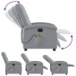 vidaXL Sillón reclinable de masaje de tela gris claro