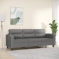 vidaXL Sofá de 3 plazas de tela de microfibra gris oscuro 180 cm vidaXL Sofá de 3 plazas de tela de microfibra gris oscuro 180 cm