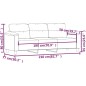 vidaXL Sofá de 3 plazas de tela de microfibra gris oscuro 180 cm vidaXL Sofá de 3 plazas de tela de microfibra gris oscuro 180 cm