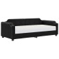 vidaXL Sofá cama con colchón tela negro 100x200 cm vidaXL Sofá cama con colchón tela negro 100x200 cm