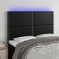 vidaXL Cabecero con luces LED cuero sintético negro 144x5x118/128 cm vidaXL Cabecero con luces LED cuero sintético negro 144x5x118/128 cm
