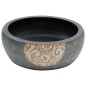 vidaXL Lavabo sobre encimera redondo cerámica marrón y negro Φ41x14 cm