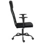vidaXL Silla de oficina altura ajustable tela malla y cuero PE negro vidaXL Silla de oficina altura ajustable tela malla y cuero PE negro