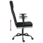 vidaXL Silla de oficina altura ajustable tela malla y cuero PE negro vidaXL Silla de oficina altura ajustable tela malla y cuero PE negro
