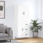 vidaXL Aparador alto madera contrachapada blanco 69,5x34x180 cm vidaXL Aparador alto madera contrachapada blanco 69,5x34x180 cm
