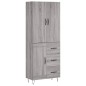 vidaXL Aparador alto madera contrachapada gris sonoma 69,5x34x180 cm vidaXL Aparador alto madera contrachapada gris sonoma 69,5x34x180 cm