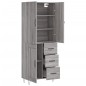 vidaXL Aparador alto madera contrachapada gris sonoma 69,5x34x180 cm vidaXL Aparador alto madera contrachapada gris sonoma 69,5x34x180 cm