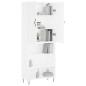 vidaXL Aparador alto madera contrachapada blanco 69,5x34x180 cm vidaXL Aparador alto madera contrachapada blanco 69,5x34x180 cm