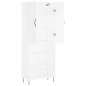 vidaXL Aparador alto madera contrachapada blanco 69,5x34x180 cm vidaXL Aparador alto madera contrachapada blanco 69,5x34x180 cm