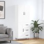vidaXL Aparador alto madera contrachapada blanco brillo 69,5x34x180 cm vidaXL Aparador alto madera contrachapada blanco brillo 69,5x34x180 cm