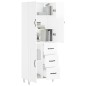 vidaXL Aparador alto madera contrachapada blanco brillo 69,5x34x180 cm vidaXL Aparador alto madera contrachapada blanco brillo 69,5x34x180 cm