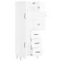 vidaXL Aparador alto madera contrachapada blanco brillo 69,5x34x180 cm vidaXL Aparador alto madera contrachapada blanco brillo 69,5x34x180 cm