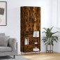 vidaXL Aparador alto madera contrachapada roble ahumado 69,5x34x180 cm vidaXL Aparador alto madera contrachapada roble ahumado 69,5x34x180 cm