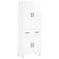 vidaXL Aparador alto madera contrachapada blanco brillo 69,5x34x180 cm vidaXL Aparador alto madera contrachapada blanco brillo 69,5x34x180 cm
