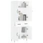 vidaXL Aparador alto madera contrachapada blanco brillo 69,5x34x180 cm vidaXL Aparador alto madera contrachapada blanco brillo 69,5x34x180 cm