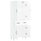 vidaXL Aparador alto madera contrachapada blanco brillo 69,5x34x180 cm vidaXL Aparador alto madera contrachapada blanco brillo 69,5x34x180 cm