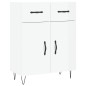 vidaXL Aparador alto madera contrachapada blanco brillo 69,5x34x180 cm vidaXL Aparador alto madera contrachapada blanco brillo 69,5x34x180 cm