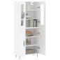 vidaXL Aparador alto madera contrachapada blanco 69,5x34x180 cm vidaXL Aparador alto madera contrachapada blanco 69,5x34x180 cm