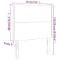 vidaXL Cabecero con luces LED tela crema 90x5x118/128 cm vidaXL Cabecero con luces LED tela crema 90x5x118/128 cm