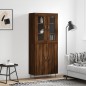 vidaXL Aparador alto madera contrachapada marrón roble 69,5x34x180 cm vidaXL Aparador alto madera contrachapada marrón roble 69,5x34x180 cm