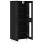 vidaXL Aparador alto madera contrachapada negro 69,5x34x180 cm vidaXL Aparador alto madera contrachapada negro 69,5x34x180 cm
