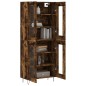 vidaXL Aparador alto madera contrachapada roble ahumado 69,5x34x180 cm vidaXL Aparador alto madera contrachapada roble ahumado 69,5x34x180 cm
