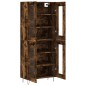 vidaXL Aparador alto madera contrachapada roble ahumado 69,5x34x180 cm vidaXL Aparador alto madera contrachapada roble ahumado 69,5x34x180 cm