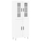 vidaXL Aparador alto madera contrachapada blanco brillo 69,5x34x180 cm vidaXL Aparador alto madera contrachapada blanco brillo 69,5x34x180 cm