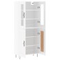 vidaXL Aparador alto madera contrachapada blanco brillo 69,5x34x180 cm vidaXL Aparador alto madera contrachapada blanco brillo 69,5x34x180 cm