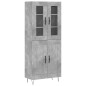 vidaXL Aparador alto madera contrachapada gris hormigón 69,5x34x180 cm vidaXL Aparador alto madera contrachapada gris hormigón 69,5x34x180 cm