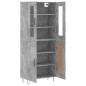 vidaXL Aparador alto madera contrachapada gris hormigón 69,5x34x180 cm vidaXL Aparador alto madera contrachapada gris hormigón 69,5x34x180 cm